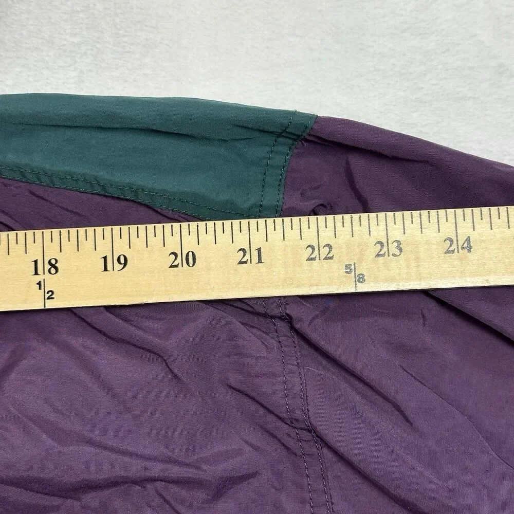 Vintage Sierra Designs Anorak Jacket Mens M Purple Teal Hooded Pullover 90s